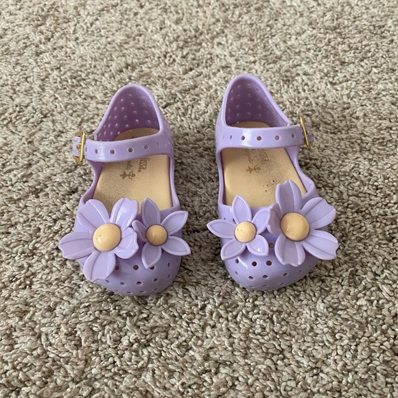 Mini Melissa toddler Lilac Furadinha flower BB Sandals size 5 - Picture 5 of 13